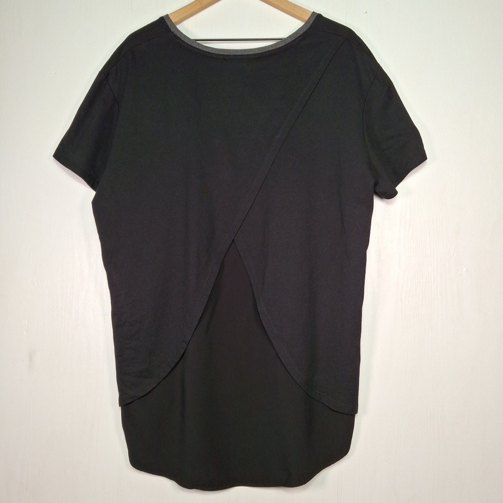 Harley-Davidson Womens Crossover Back Tee 1W Black Graphic T-Shirt Mesh V-Neck - Picture 2 of 13